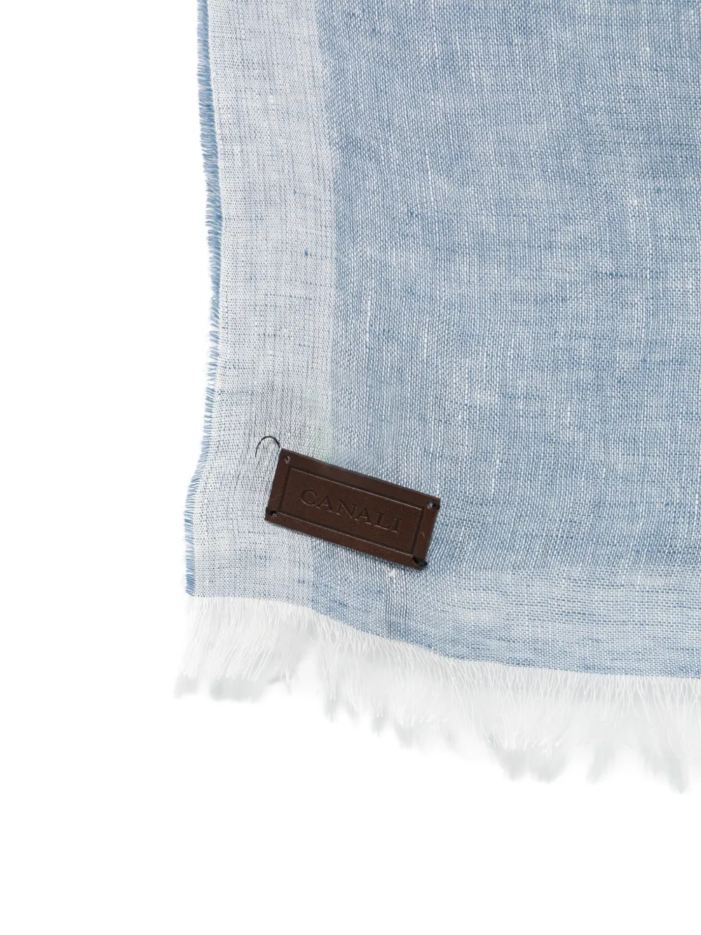 Canali Linnen sjaal - Blauw