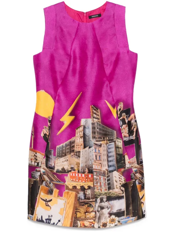 versace 2000s dress Pre-Owned Printed Mini | Pink Helsi Linda Sequin Strapless ALL D 26 in.D 66.04 Color:grey