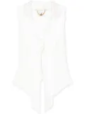 Elisabetta Franchi crepe waistcoat - Neutrals