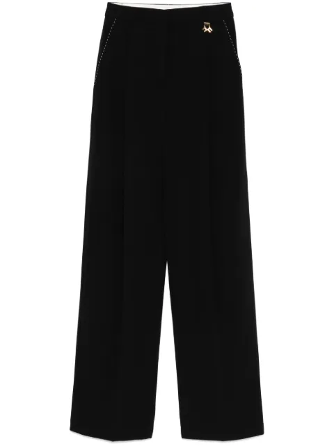 Elisabetta Franchi pantalones de crepé con costuras en contraste