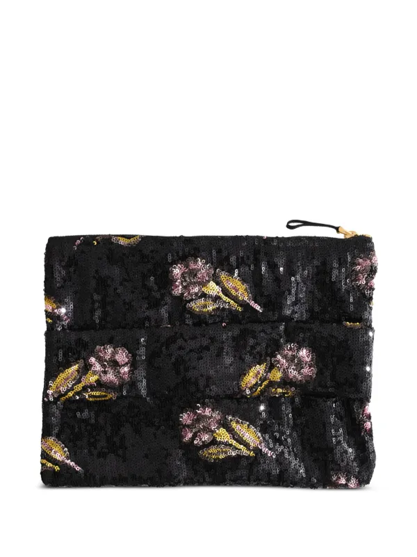 La DoubleJ Ruffle Pochette in Brown