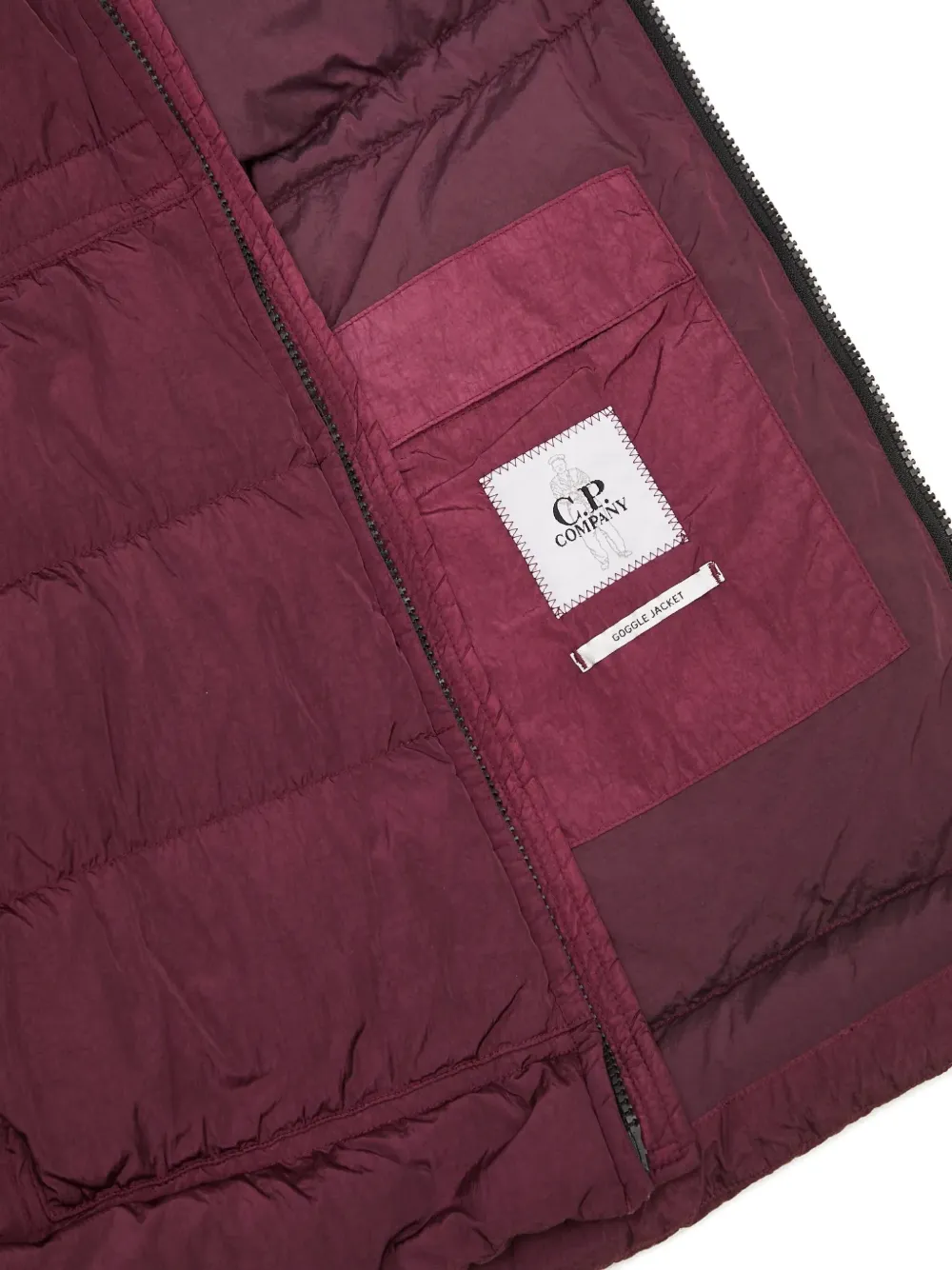 C.P. Company Gewatteerd jack met capuchon Paars