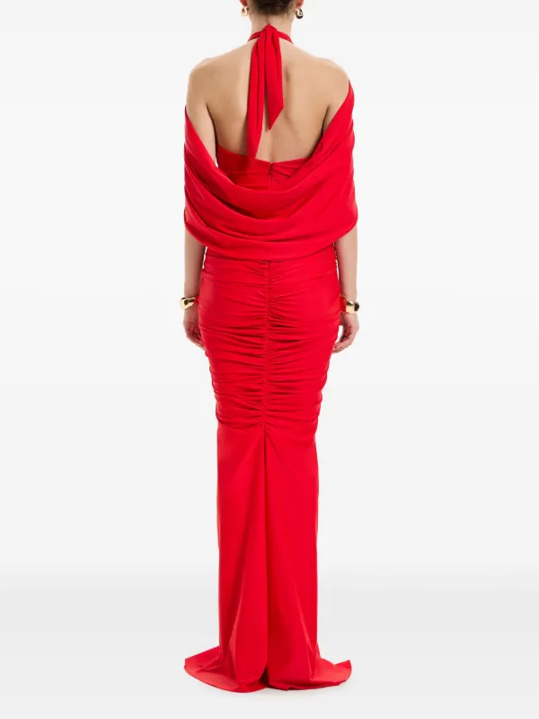 ciara red dress Ciara In Red Velvet Jovani Vintage Dress