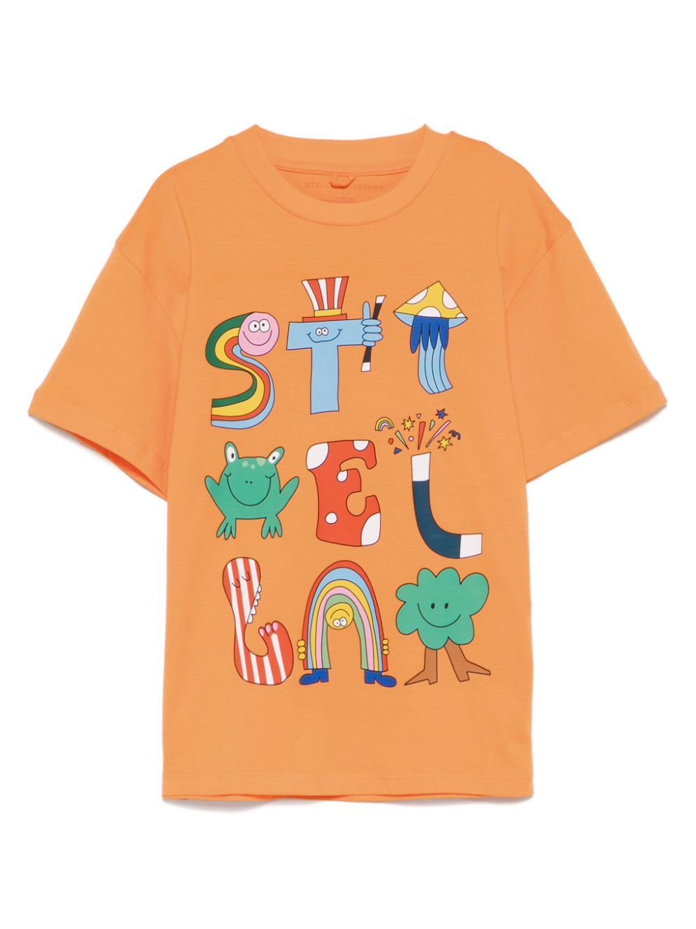 Stella McCartney Kids logo-print T-shirt - Orange