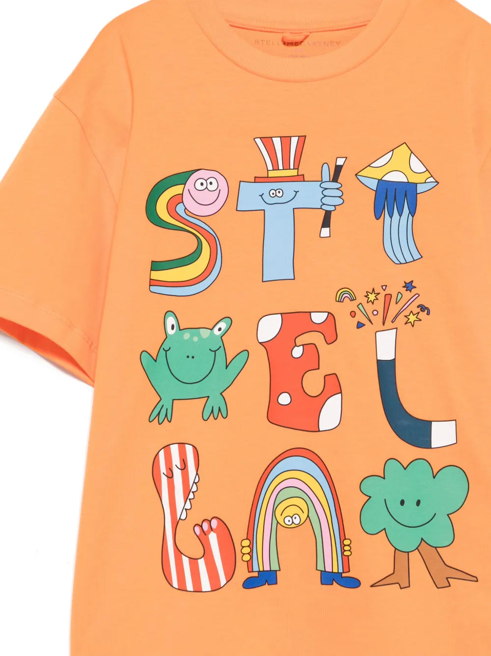 Stella Mccartney Logo-print T-shirt In Orange