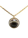 Louis Vuitton Pre-Owned 2011 Gold Plated Crystal Magnetic Wood Ball Pendant costume necklace