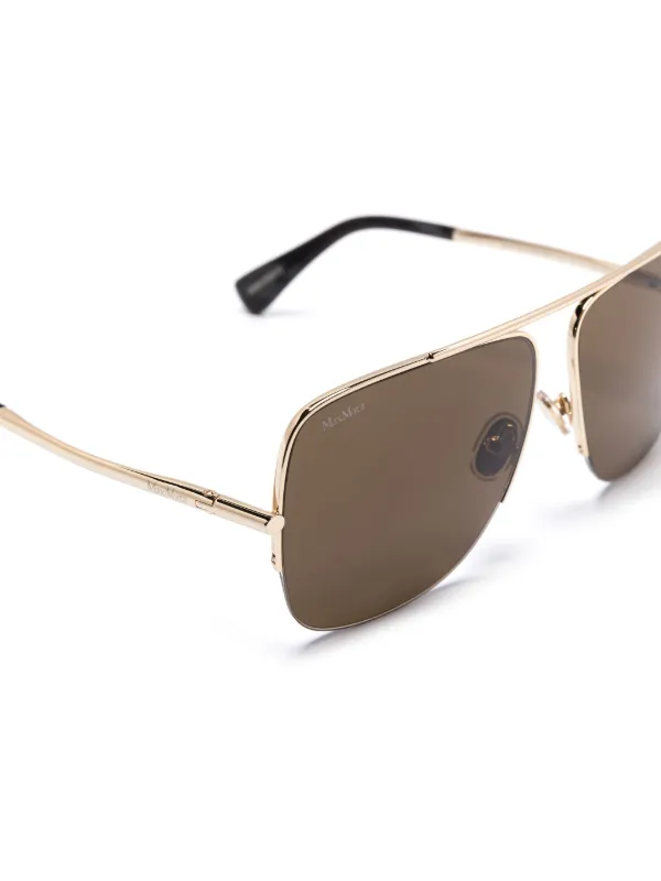 Max Mara Eyewear MM0121 Sunglasses | Gold | FARFETCH