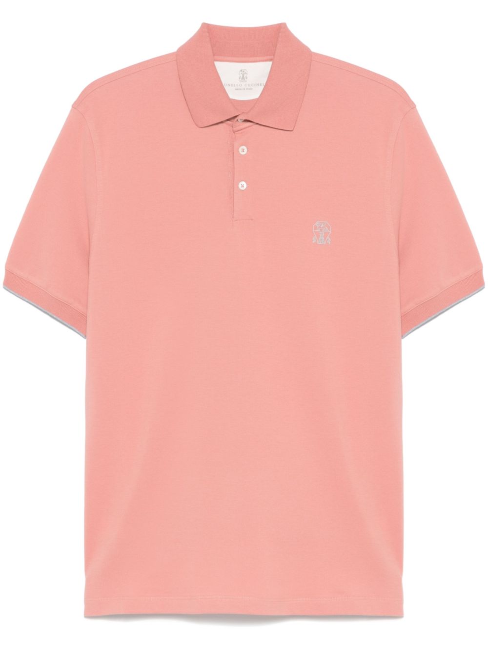 Brunello Cucinelli logo-print polo shirt - Pink