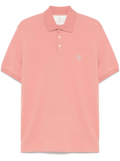 Brunello Cucinelli Poloshirt mit Logo-Print