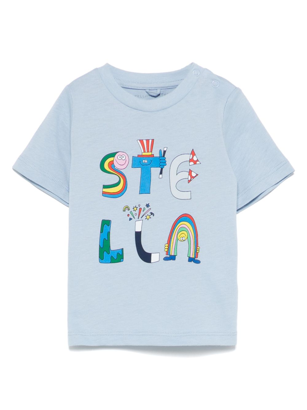 Stella McCartney Kids logo-print T-shirt - Blue