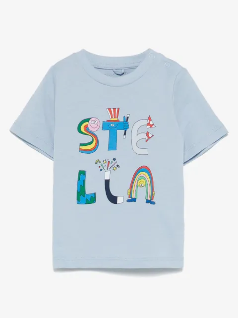 Stella McCartney Kids playera con logo estampado