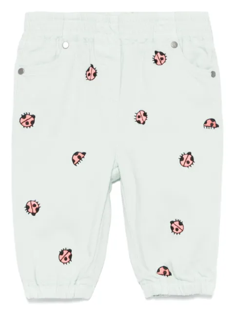 Stella McCartney Kids lady bug-embroidered jeans