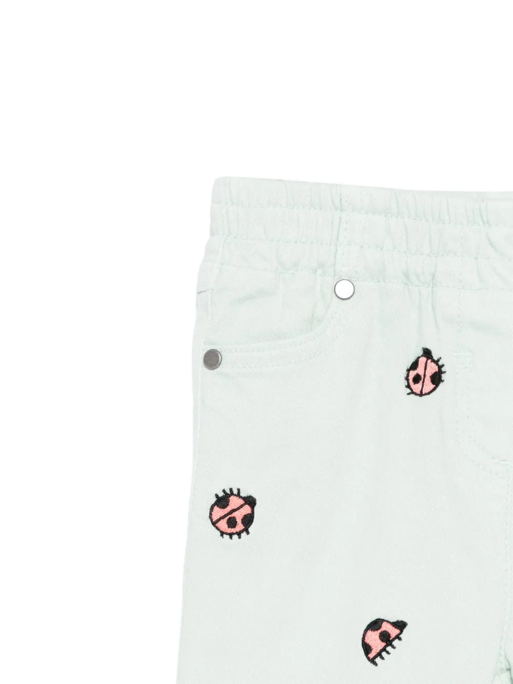 Stella McCartney Kids Jeans met geborduurd lieveheersbeestje Groen