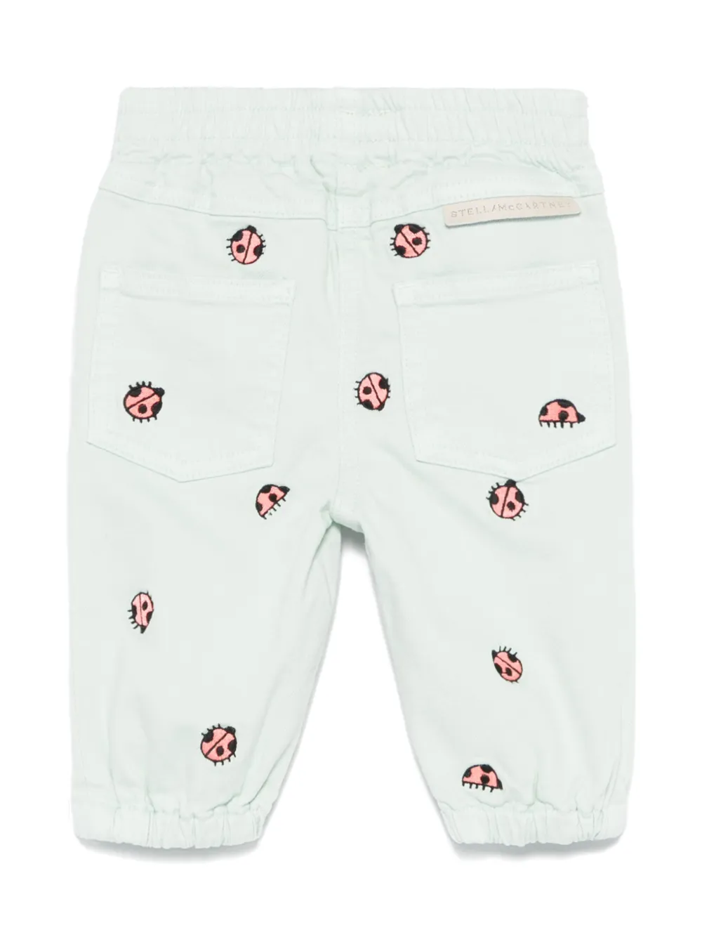 Stella McCartney Kids Jeans met geborduurd lieveheersbeestje - Groen