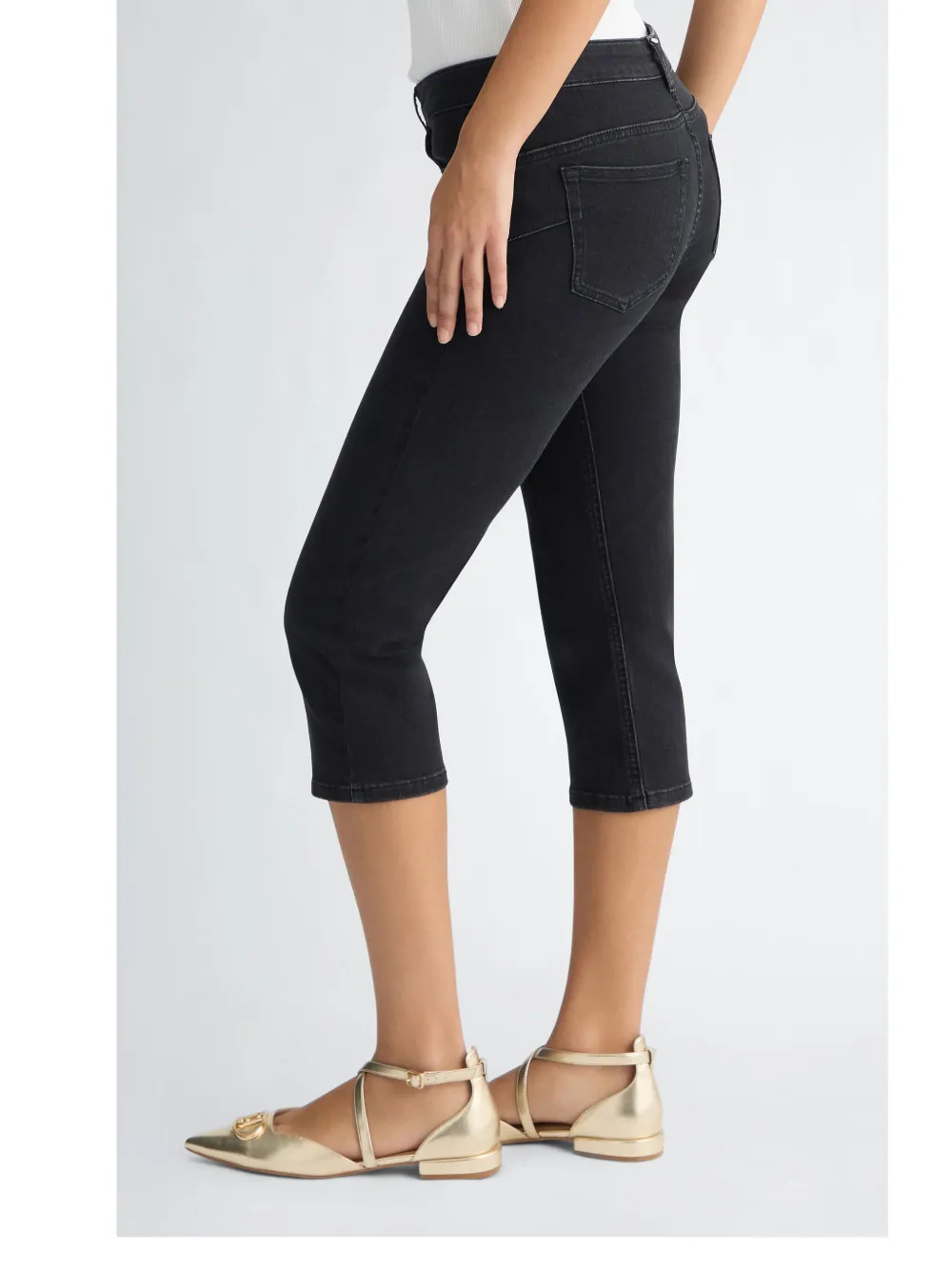 LIU JO Bottom Up Capri broek Zwart