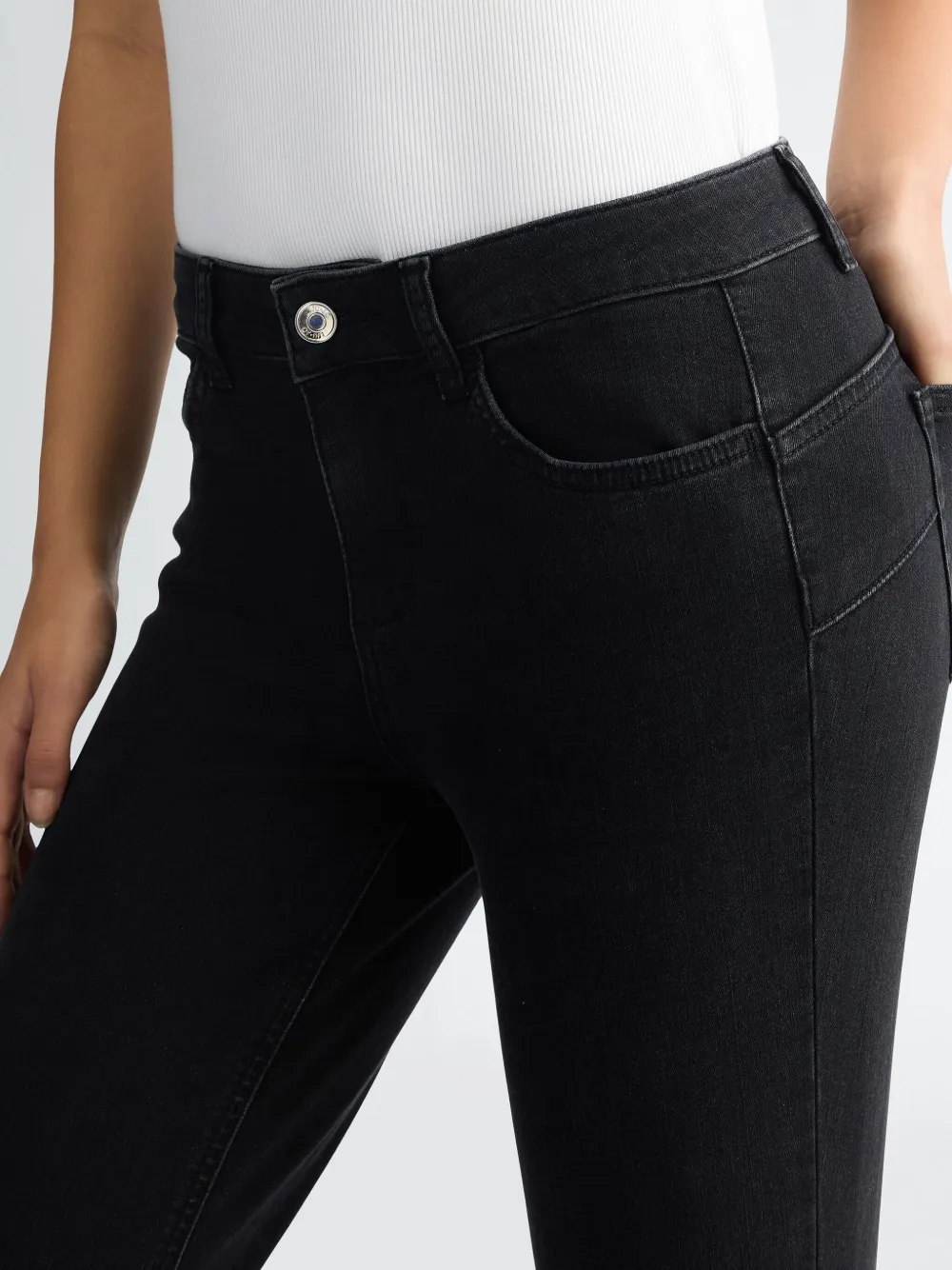 LIU JO Bottom Up Capri broek Zwart