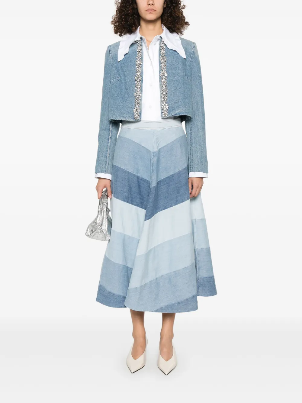 ZIMMERMANN Tallow midi-rok - Blauw