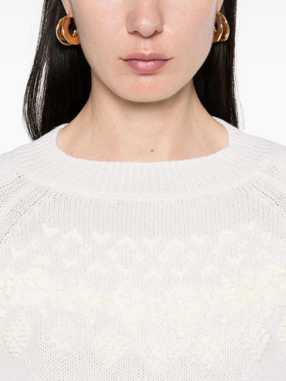 Ermanno Scervino Trui met 3D-detail Wit