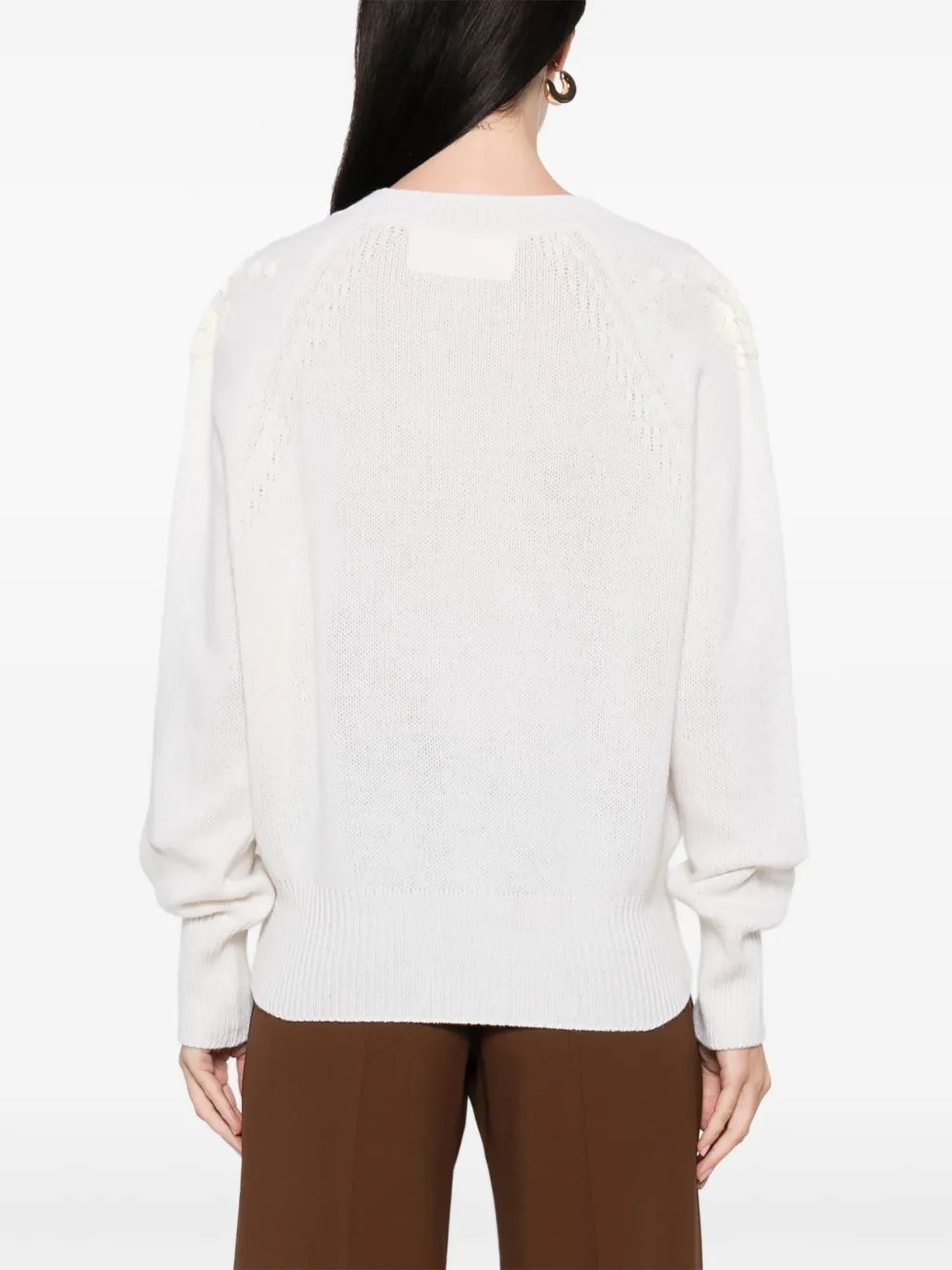 Ermanno Scervino Trui met 3D-detail Wit
