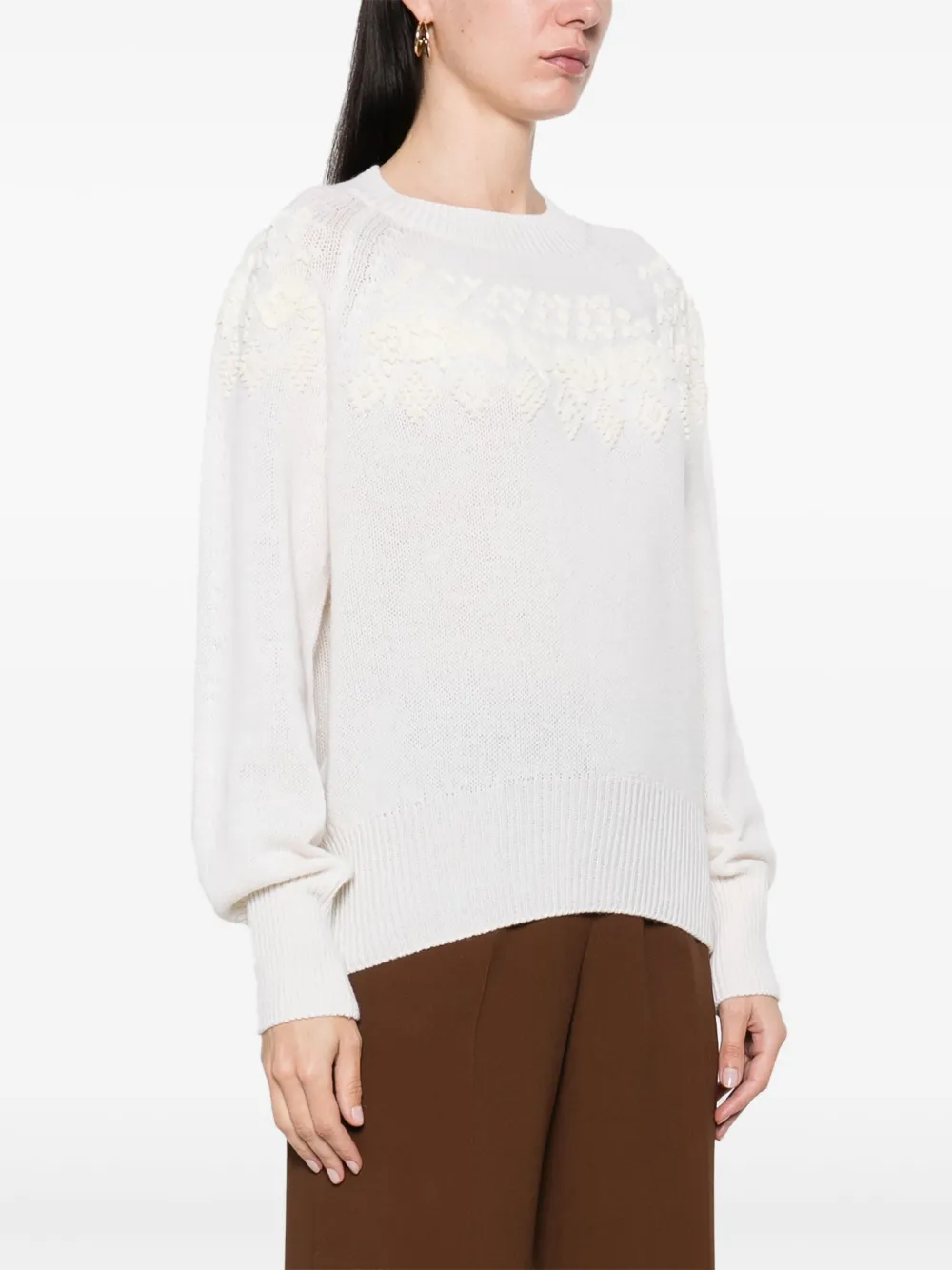 Ermanno Scervino Trui met 3D-detail Wit
