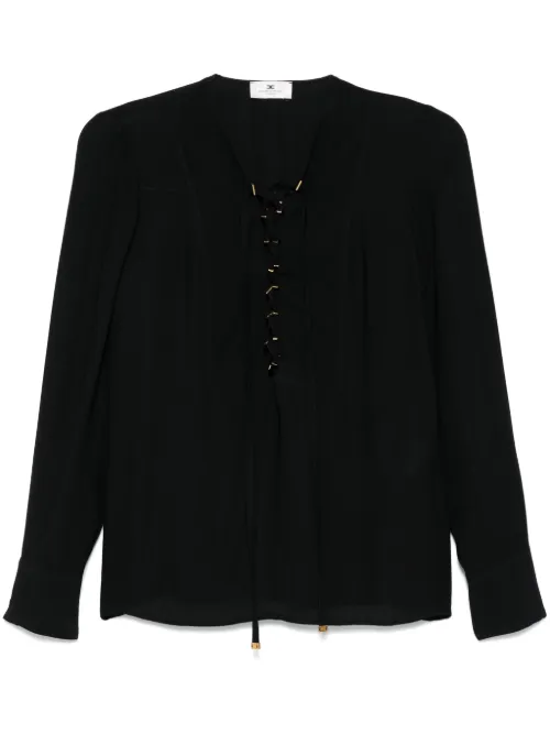 Blouse à détail de laçage - Elisabetta Franchi - Modalova