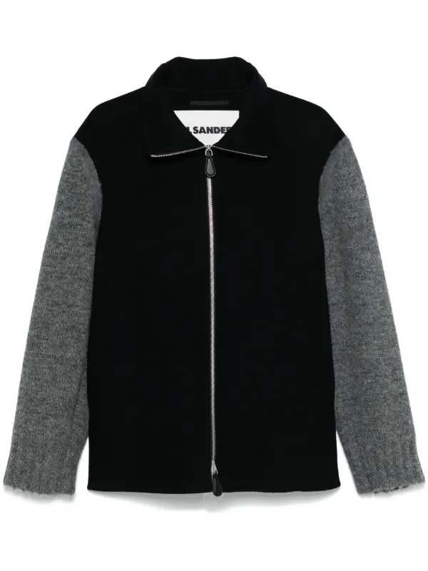 JIL SANDER - 【定価22.4万】ジルサンダー カラーブロック ジャケット ブルゾン Jil Sander カラーブロック ジャケット | ブラック | FARFETCH JP