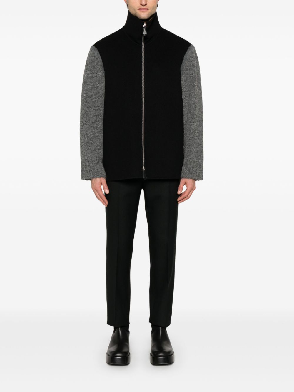 Jil Sander Jack met colourblocking - Zwart