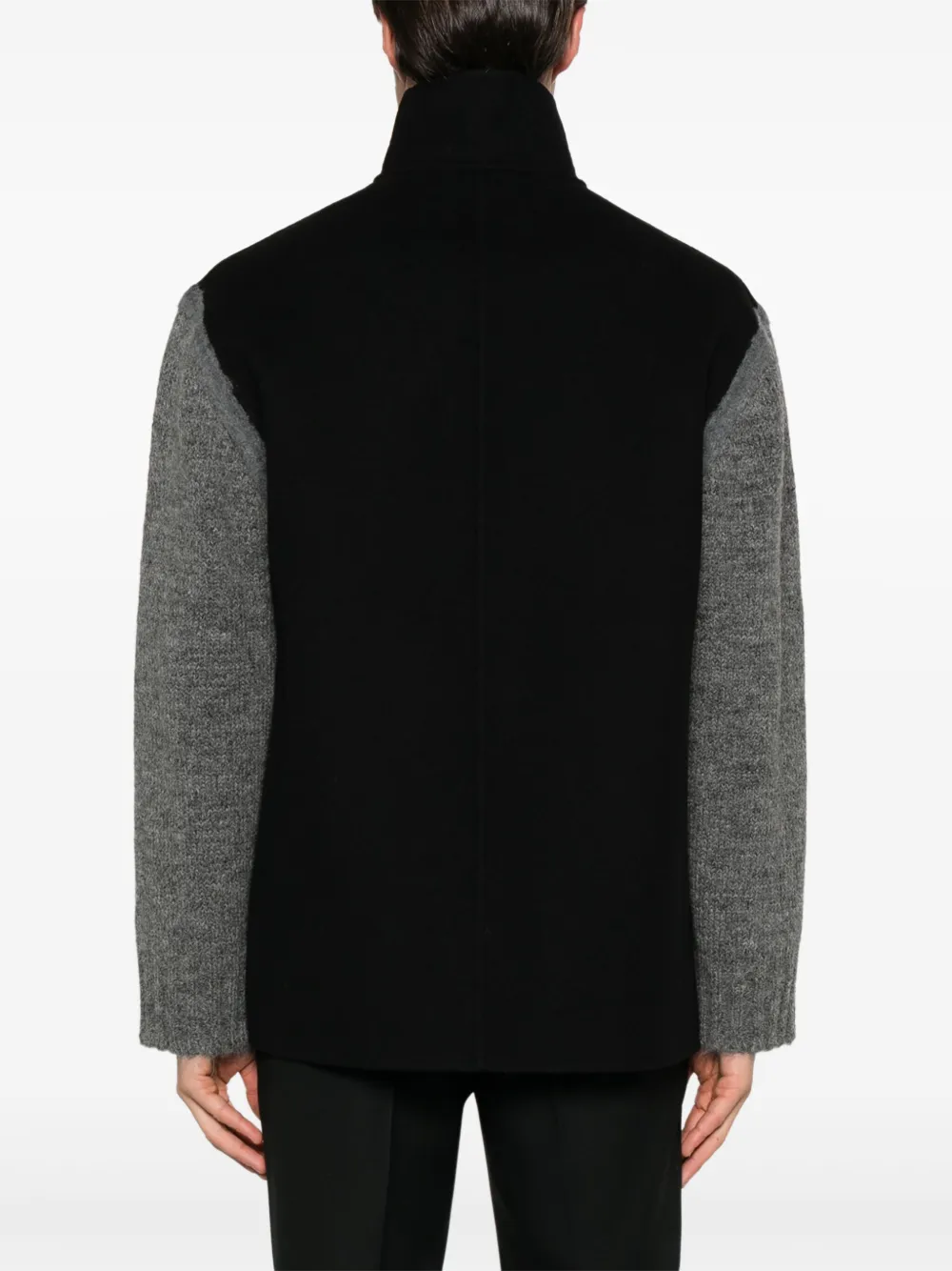 Jil Sander Blended Sleeve Jacket In Black