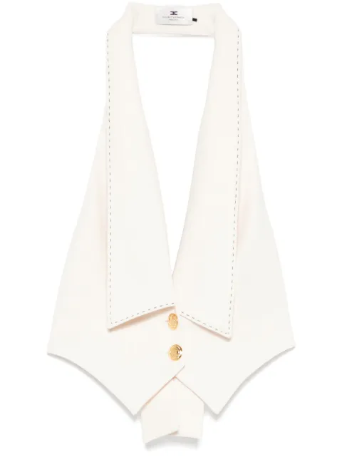 Elisabetta Franchi contrasting topstitching crepe waistcoat