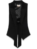 Elisabetta Franchi crepe waistcoat - Black