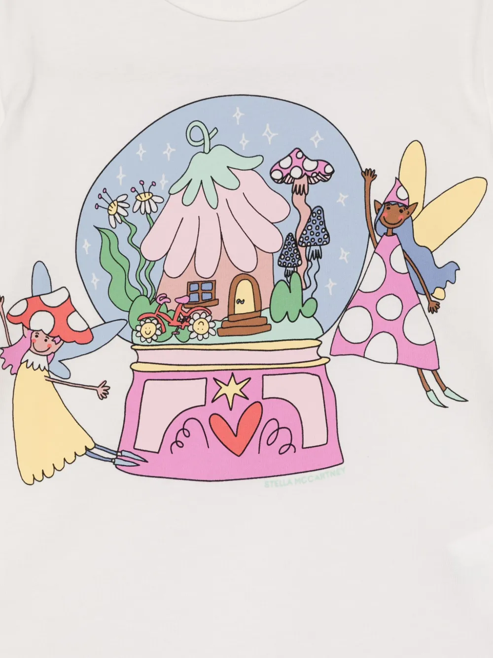 Stella McCartney Kids T-shirt met print Wit
