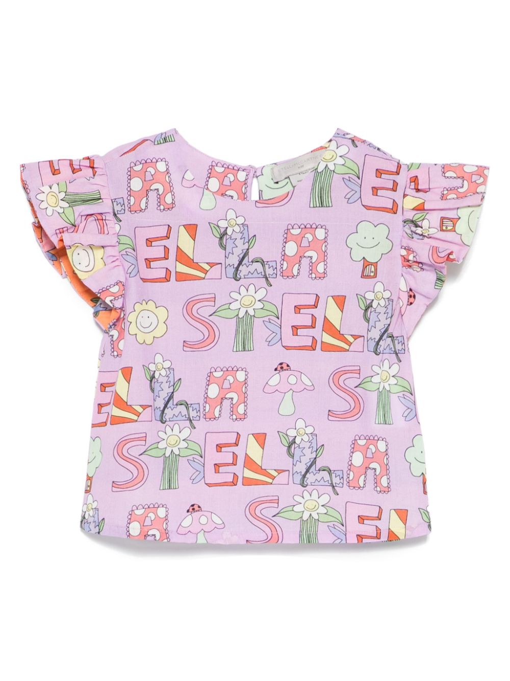 Stella McCartney Kids logo-print top - Purple