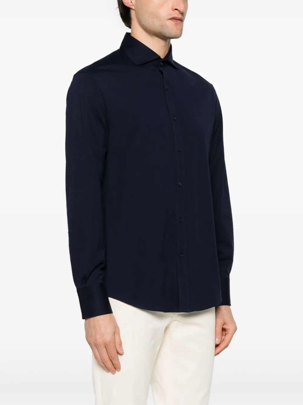 Brunello Cucinelli Katoenen overhemd Blauw