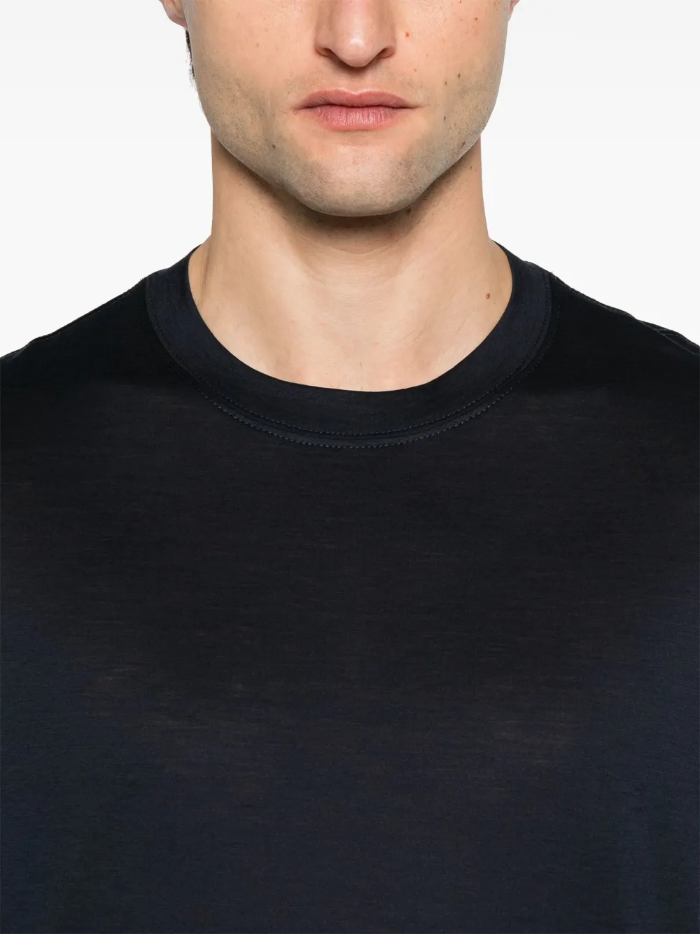 Brunello Cucinelli T-shirt met ronde hals Blauw