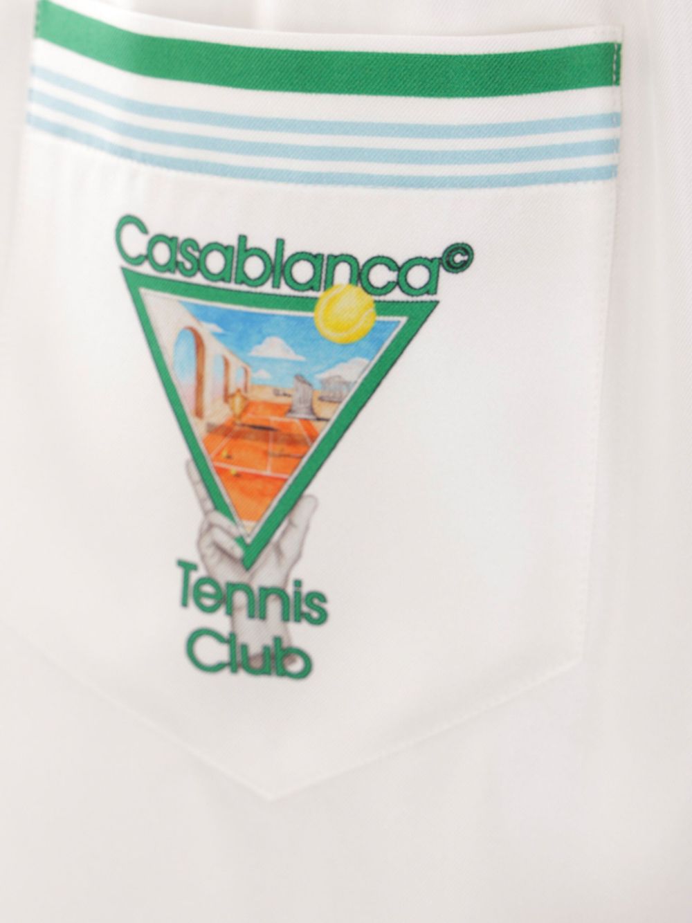 Casablanca Tennis Club Icon shorts Wit