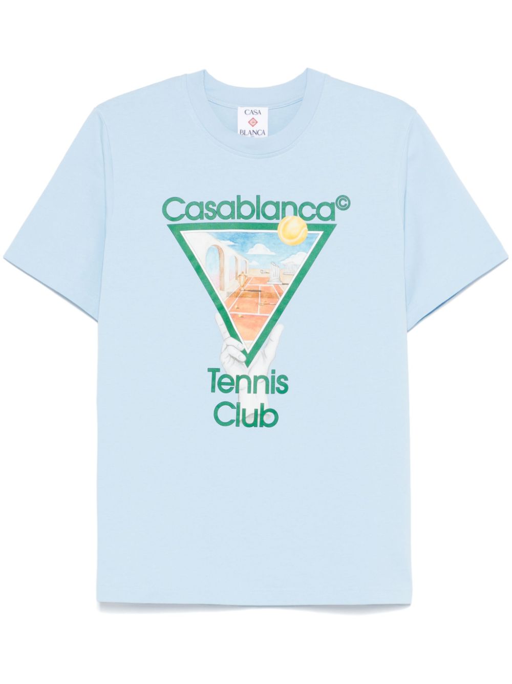 Casablanca Metaphysical Tennis Icon T-shirt Blauw