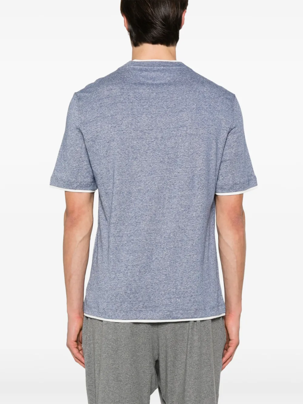 Brunello Cucinelli T-shirt met gelaagd-effect Blauw