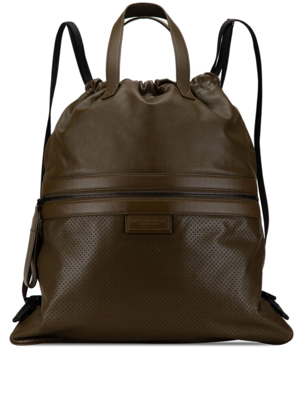 2012-2023 Perforated Leather Drawstring backpack