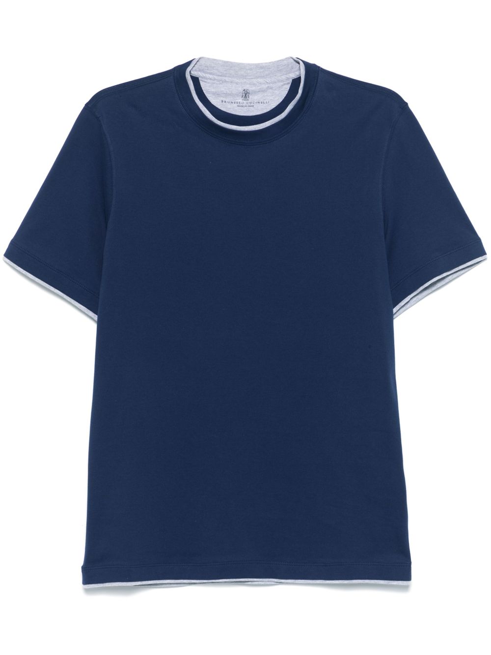 Brunello Cucinelli layered-effect T-shirt - Blue