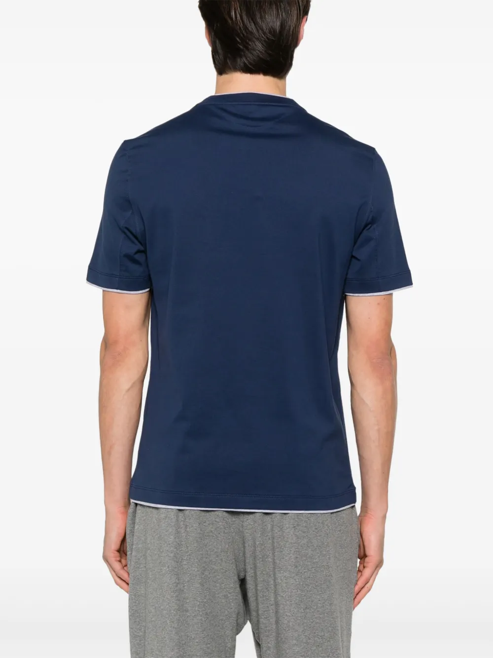 Brunello Cucinelli T-shirt met gelaagd-effect Blauw