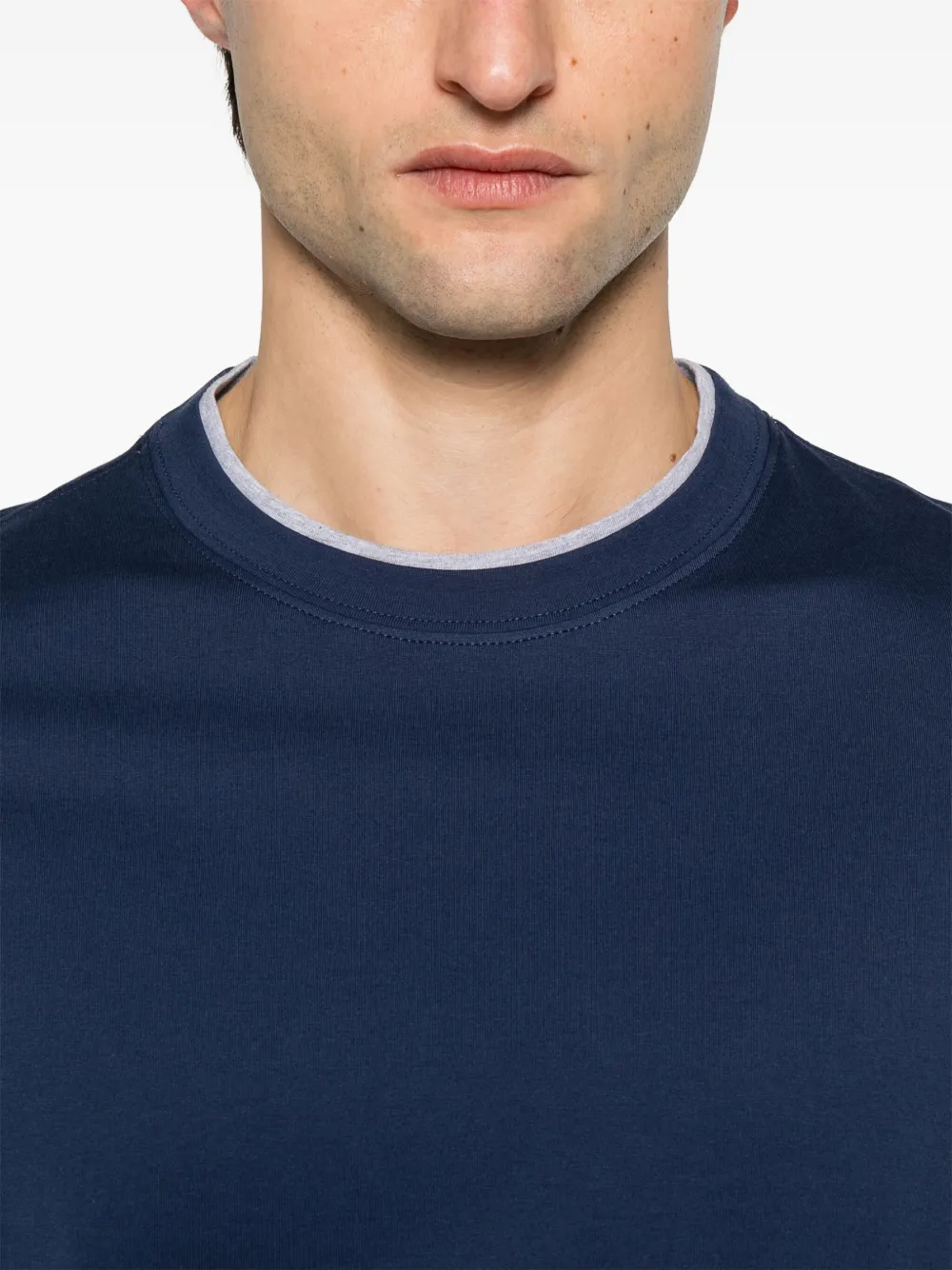 Brunello Cucinelli T-shirt met gelaagd-effect Blauw
