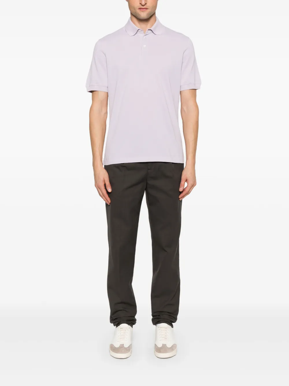 brunellocucinelli Brunello Cucinelli Piqué poloshirt - Paars