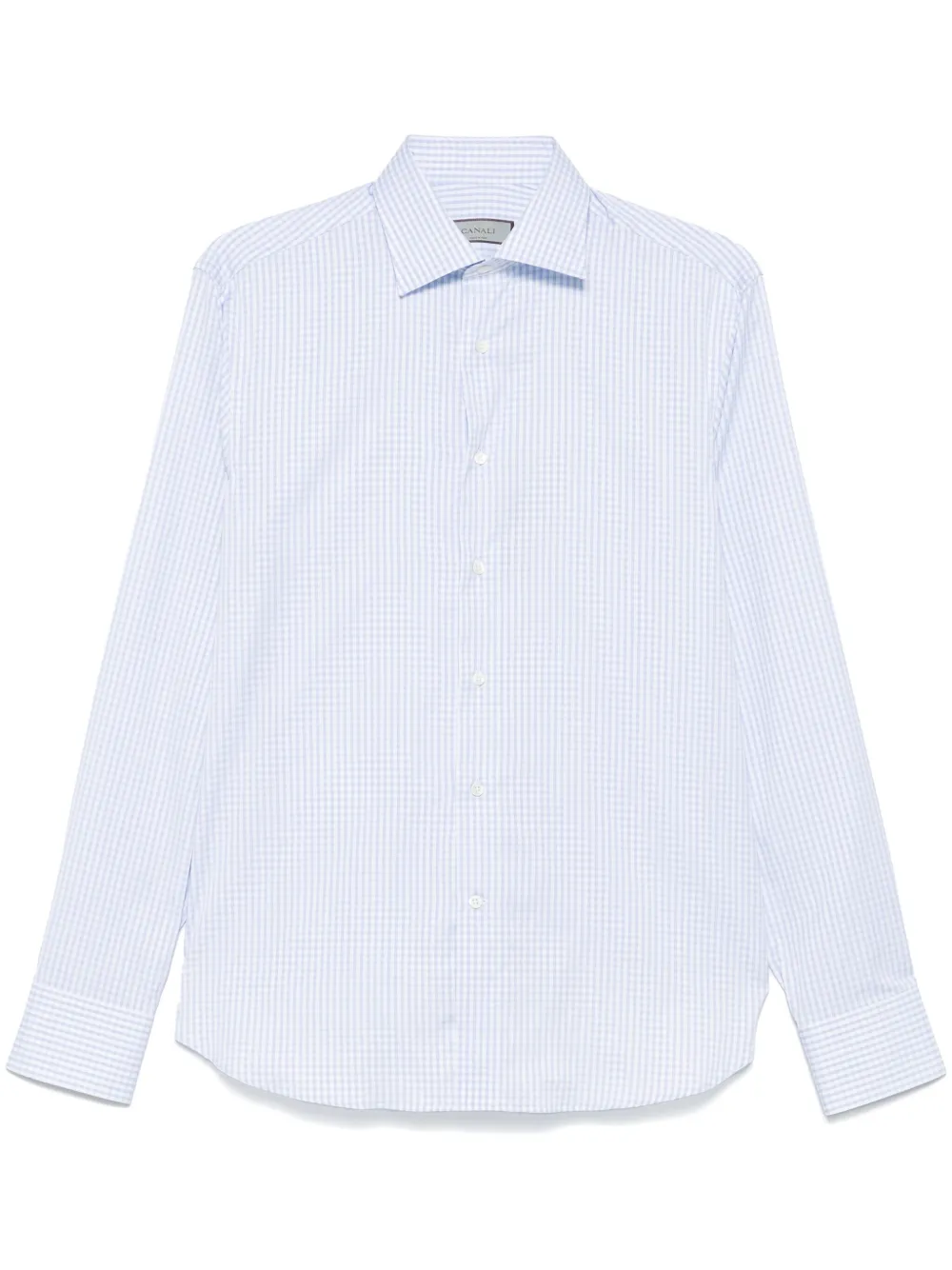 Canali Overhemd met gingham ruit Blauw