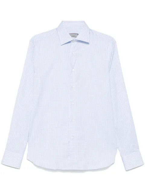 Canali gingham check shirt
