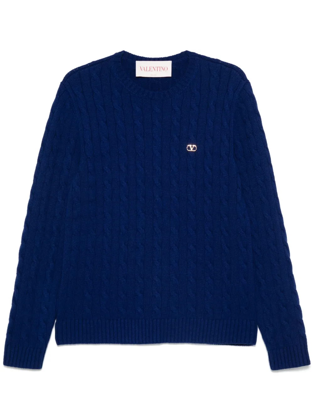 Valentino Garavani Kabelgebreide trui Blauw