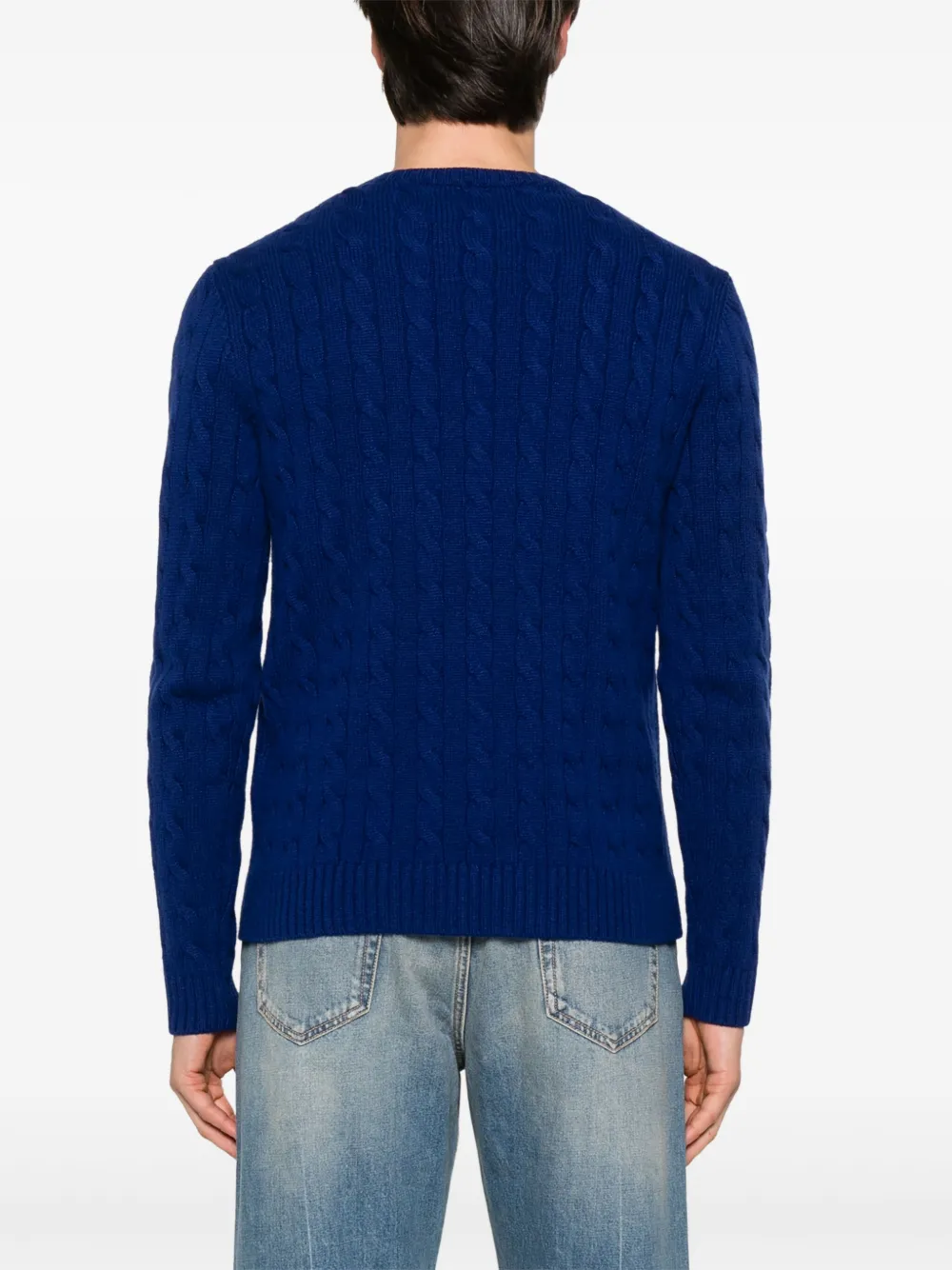 Valentino Garavani Kabelgebreide trui Blauw