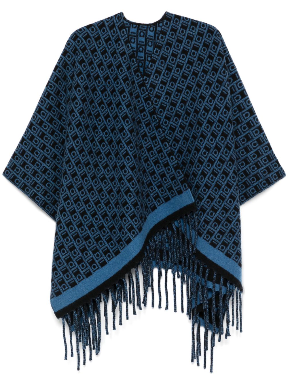 logo-jacquard cape