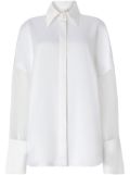 Genny sheer sleeves shirt - White