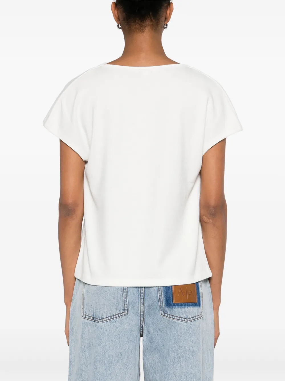 Vince Gebreide top Wit