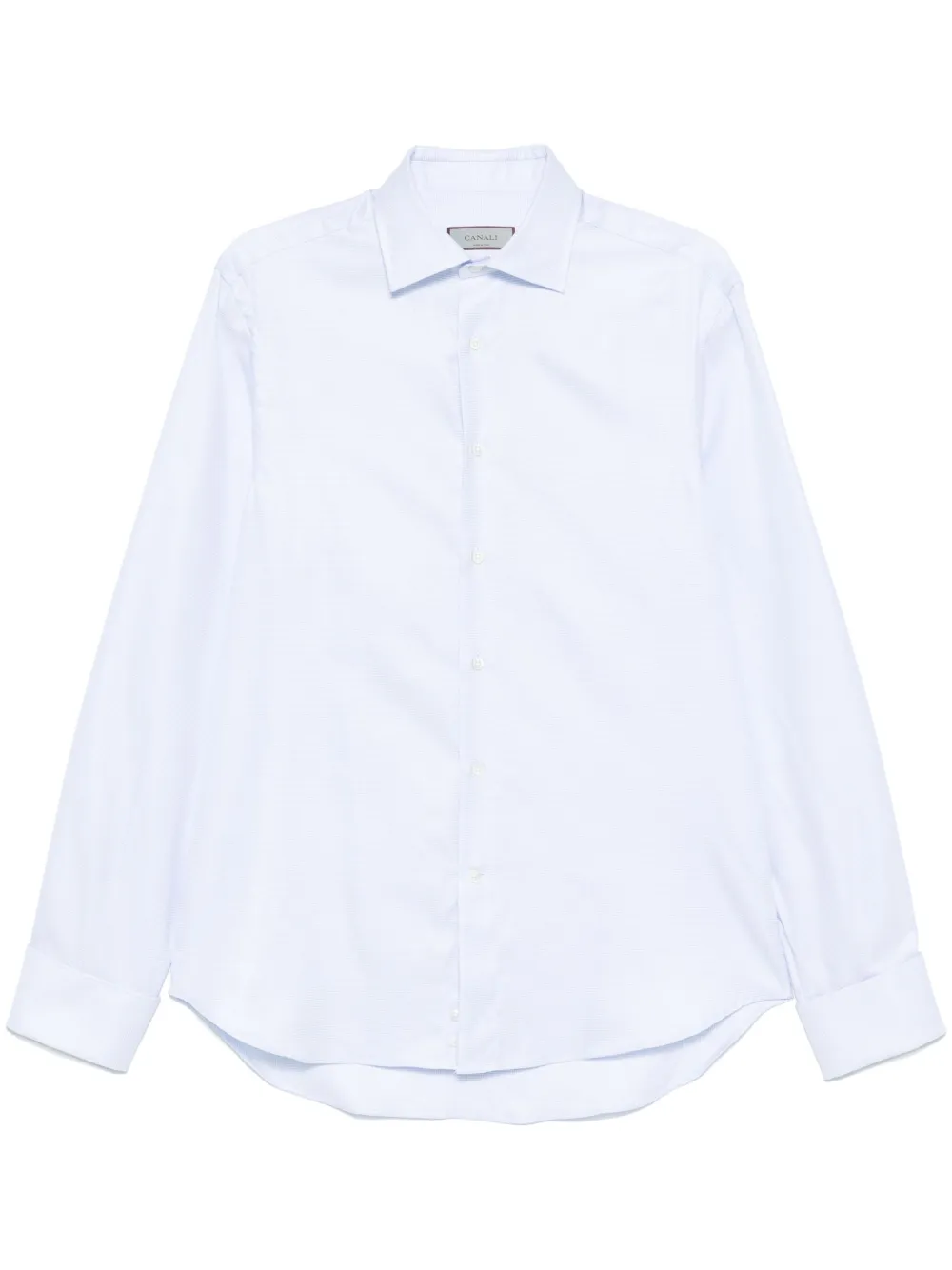 Canali Overhemd met jacquard patroon Blauw